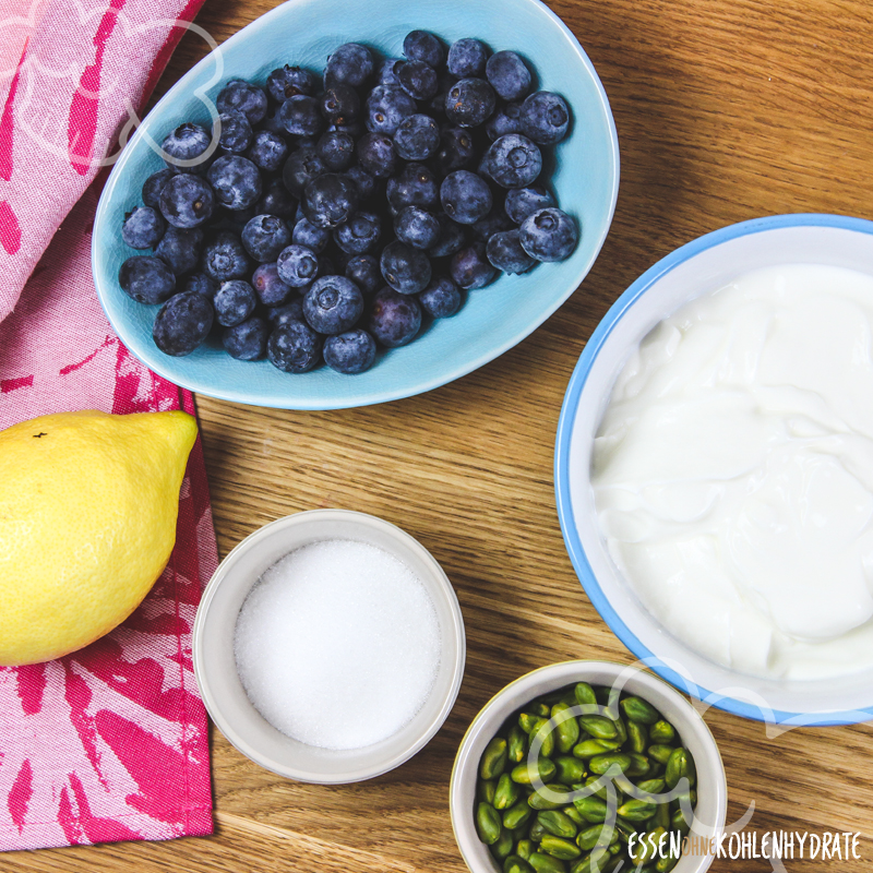 Frozen Joghurt mit Blaubeeren