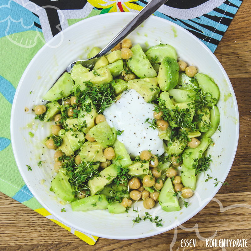 Kichererbsen-Avocado-Salat - Essen ohne Kohlenhydrate