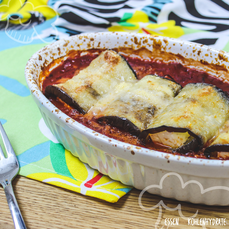 Auberginenröllchen mit Feta