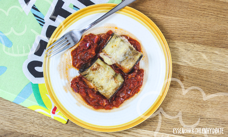 Auberginenröllchen mit Feta