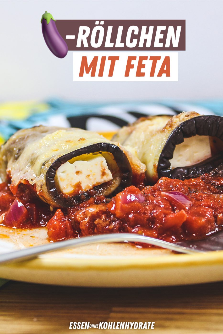 Auberginenröllchen mit Feta - Essen ohne Kohlenhydrate