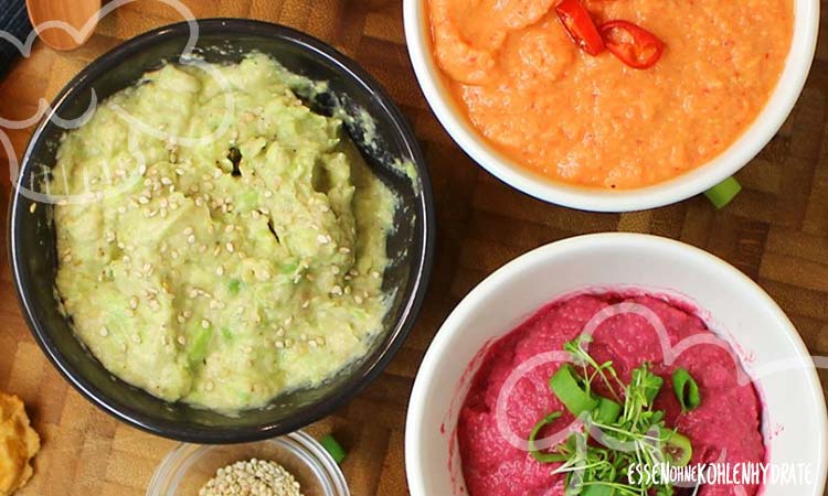 3 vegetarische Humus-Dips