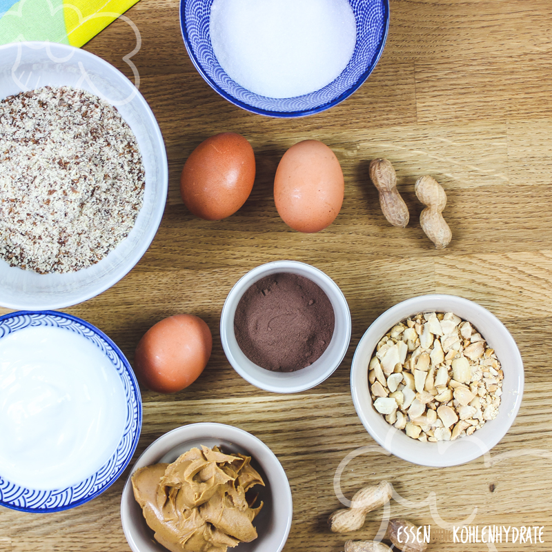 Low Carb Erdnuss-Brownies - Essen ohne Kohlenhydrate