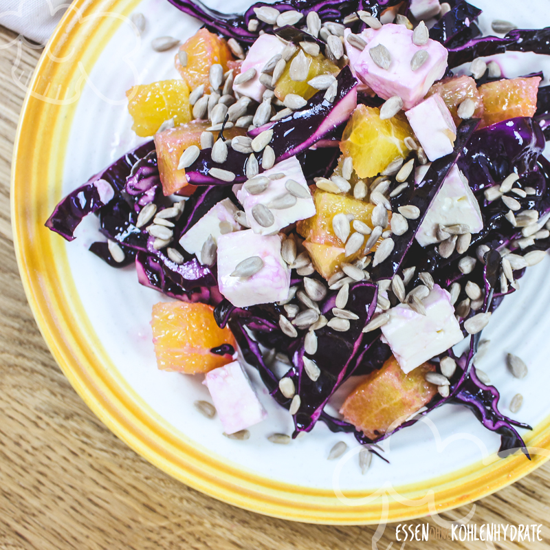 Rotkohlsalat mit Feta