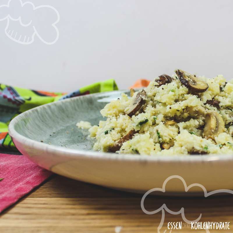 Blumenkohl-Pilz-Risotto