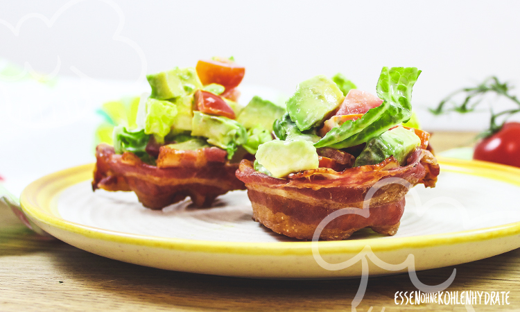 Speckkörbchen mit Salat