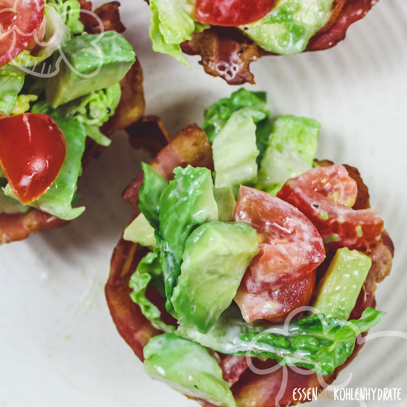 Speckkörbchen mit Salat