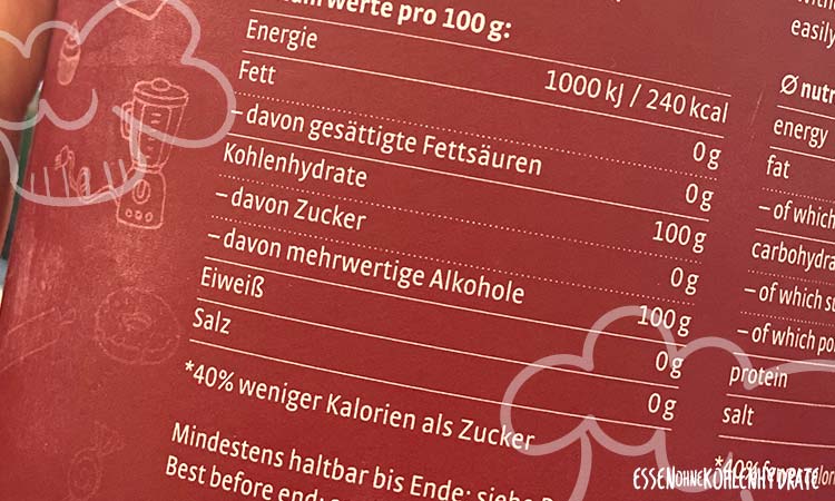 Zuckeralkohole – wie anrechnen?