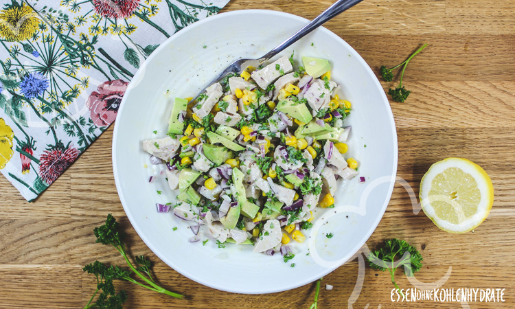 Avocado-Hähnchen-Salat - Essen ohne Kohlenhydrate