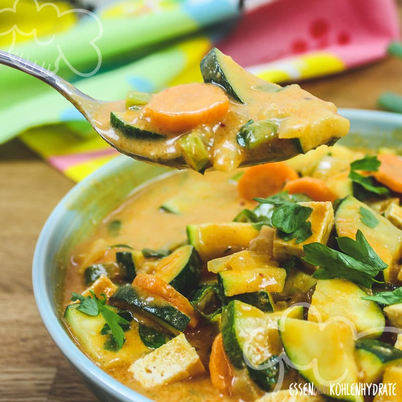 Vegetarisches Curry - Essen ohne Kohlenhydrate