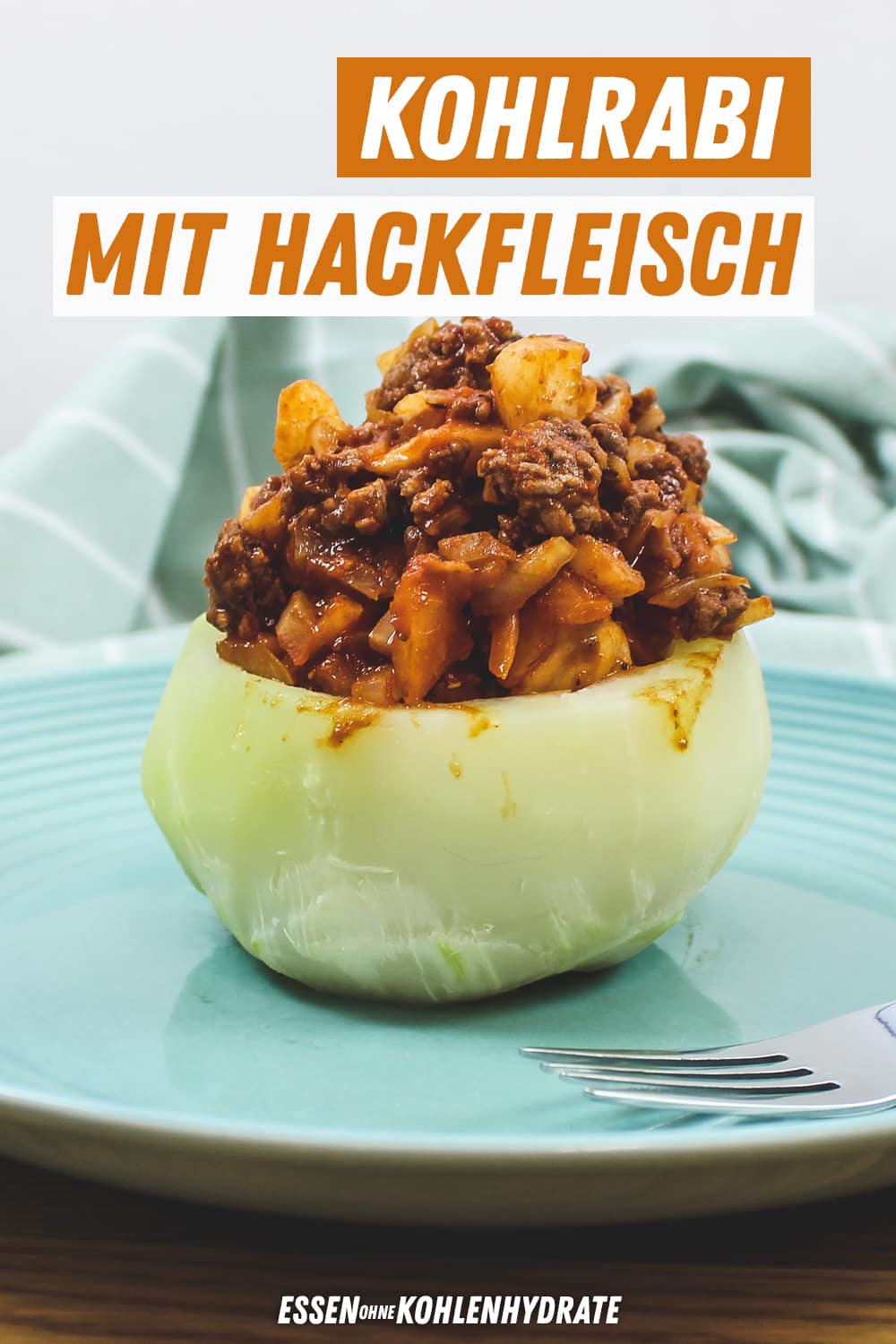 Kohlrabi mit Hackfleisch - Essen ohne Kohlenhydrate