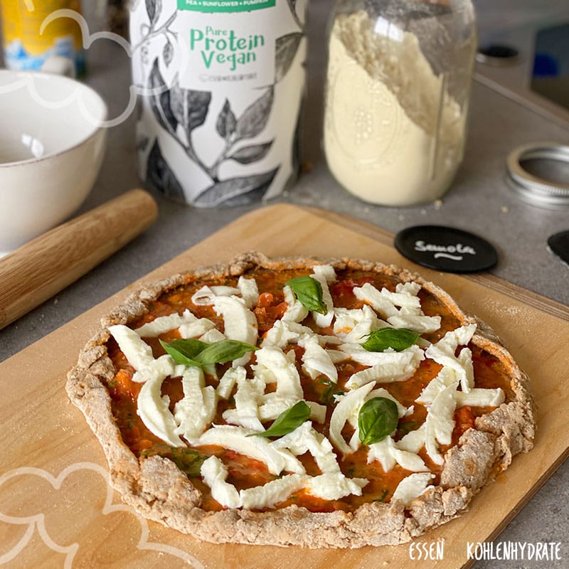 Vegane Pure Protein Pizza - Mehr Eiweiß als Kohlenhydrate