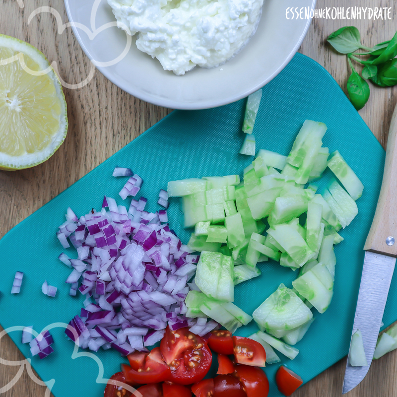 Wraptaschen mit Hüttenkäse - Essen ohne Kohlenhydrate