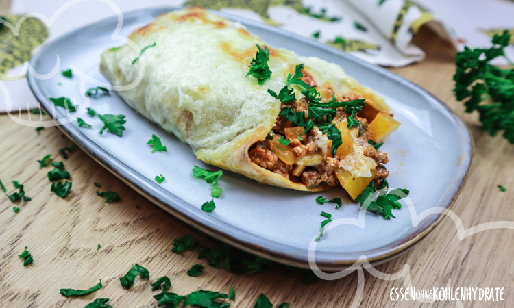 Ofenwraps mit Hackfleisch