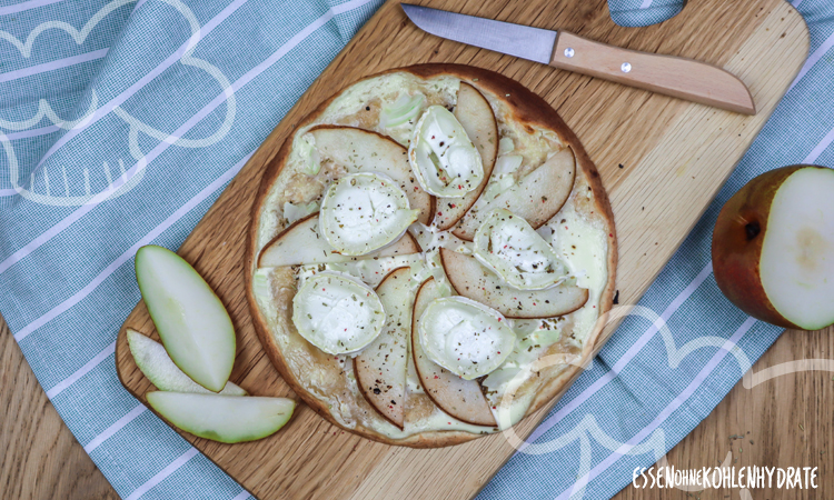 Wrap-Flammkuchen mit Ziegenkäse