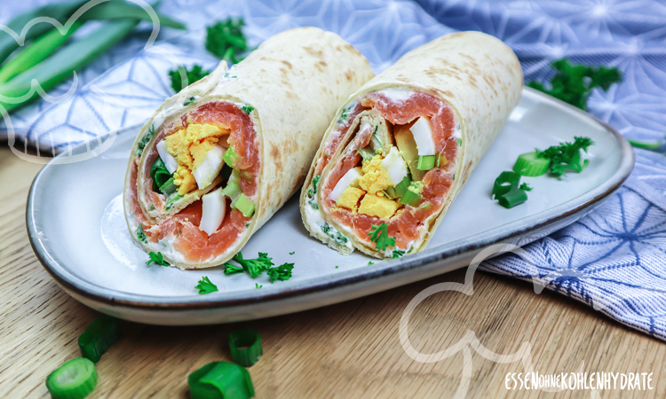 Protein-Wrap mit Lachs