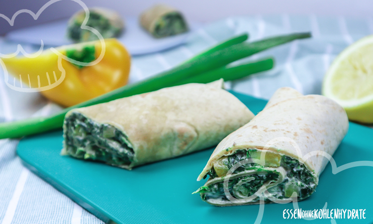 Spinat-Wrap - Essen ohne Kohlenhydrate