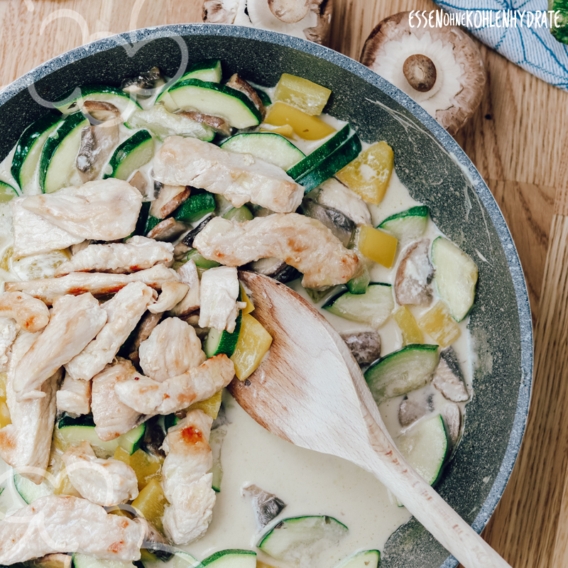 Putenpfanne mit Gemüse - Essen ohne Kohlenhydrate