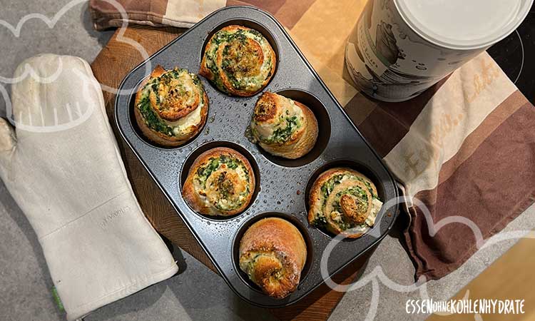 Spinat Feta Protein-Rolls