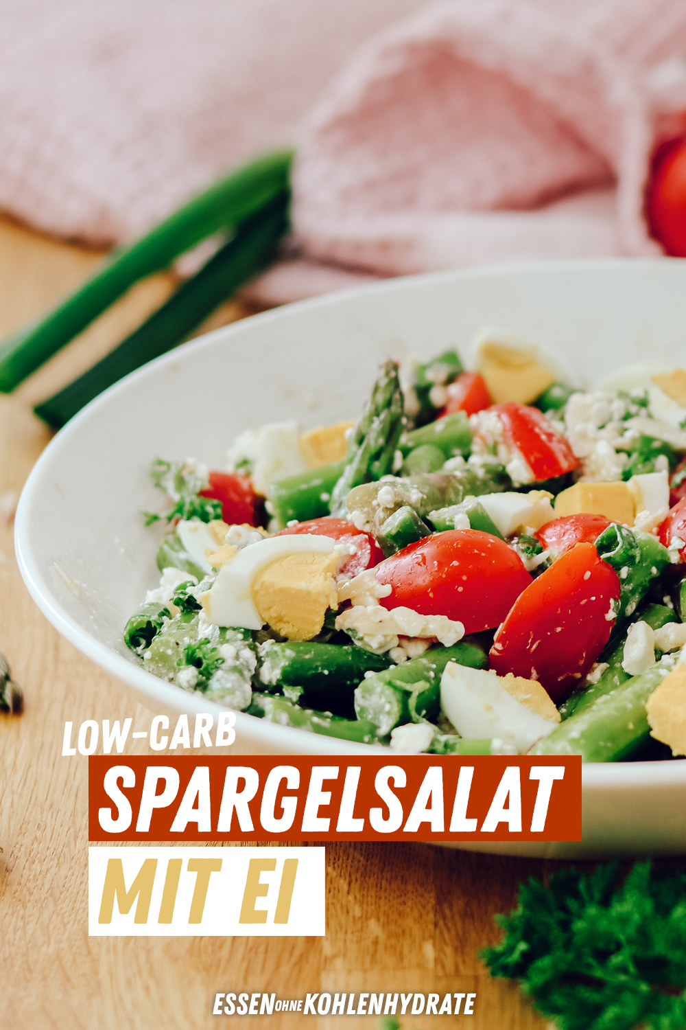 Spargelsalat mit Ei - Essen ohne Kohlenhydrate