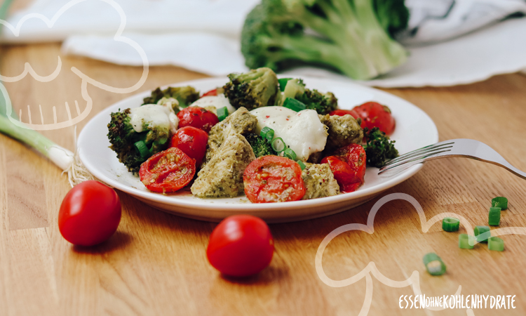 Pesto-Hähnchen mit Gemüse