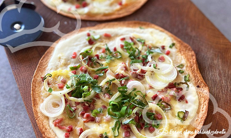 Protein Flammkuchen mit Low-Carb Wraps