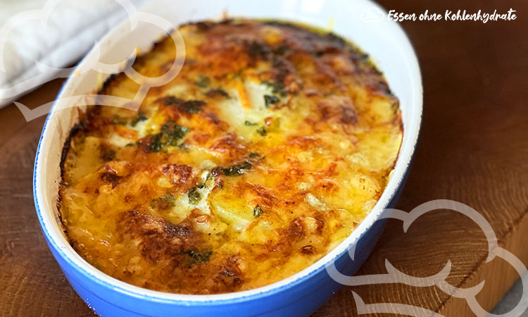 Schnelles Kohlrabi-Gratin - Essen ohne Kohlenhydrate