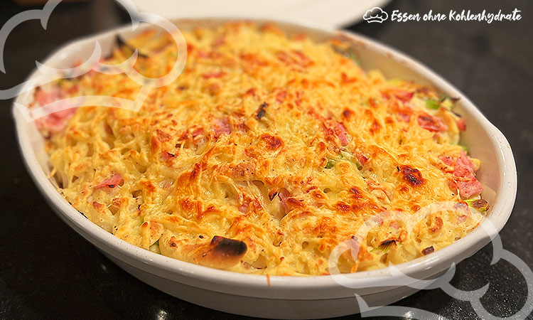 Schinken-Sahne-Spätzlepfanne Low-Carb